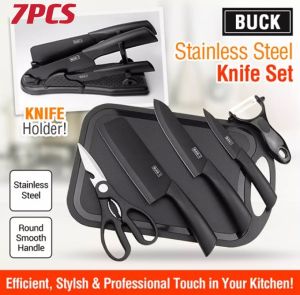[LOCAL SELLER] 7pcs Kitchen Knife Set German Technology High Carbon Stainless Steel Kitchen Cooking Knives