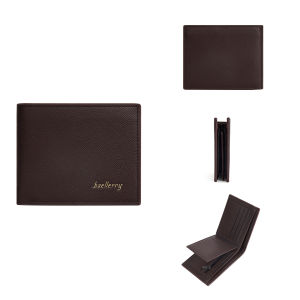 Baellerry Factory Outlet D2394 Man Bifold Wallet Dompet Uang Lipat Tebal Bahan PU Keren Tampilan Kulit Jeruk Dengan Tempat Koin