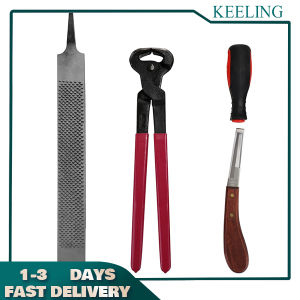 【Best High Quality】 4PCS Horse Farrier Hoof Nipper Trim Shoeing File Rasp Handle Hoof Cutter Tool Horse Care Accessory