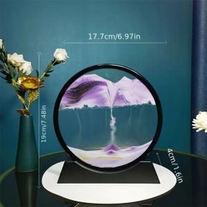 xpkQ 1PC Quick Sand Painting Kit Marine Theme Decompression Art Leaf Decoration Creative Office Decor Gift 5Y6Z3
