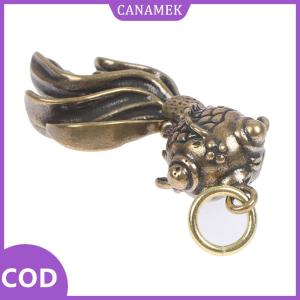 CANAMEK✨ 3D Brass cá đúc động vật bức tượng retro phong cách Kim Loại Điêu Khắc Đồ trang trí quà tặng