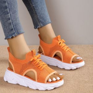 [Free Shipping] Plus-Size WomenS Summer New Style Thick-Soled  Soft-Soled Casual Flat Open-Toe Beach Sandals