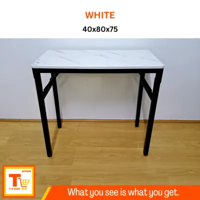 FOLDABLE TABLE - DINING TABLE / OFFICE TABLE / STUDY TABLE (MARBLE WHITE)
