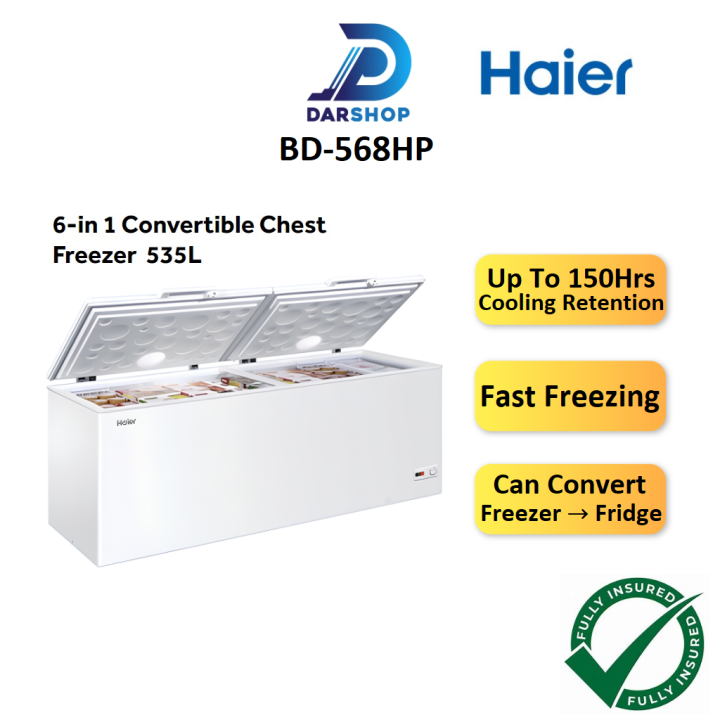 Haier Chest Freezer 535L Peti Freezer Murah Deep Freezer Peti Sejuk