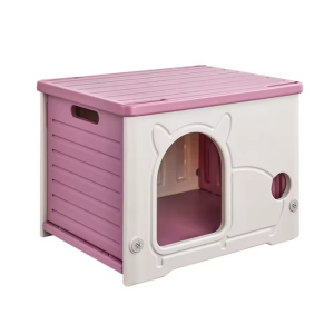 HATELI Stray Cat House for Outdoor Indoor Use Plastic Stackable Feral Cat Shelter Indoor Cat House Insulated Weatherproof Elevated Bed Nest All-season Universal