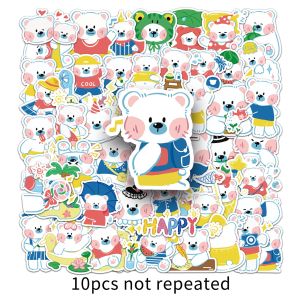 50pcs Cartoon Cute Bear Waterproof Sticker Toy PVC Graffiti Decal Laptop Luggage Original Little White Bear Sticker