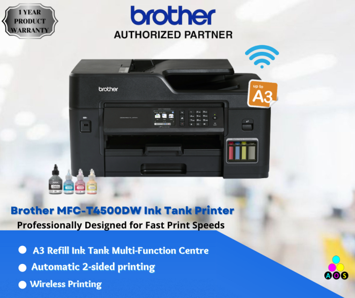 Brother MFCT4500DW Ink Tank Printer A3 Refill Ink Tank MultiFunction