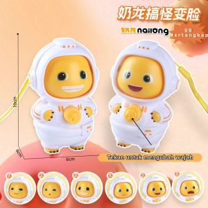 Gantungan Kunci Lucu Nailong Dino Kuning Berubah Wajah Mainan Dekompresi【3 perubahan ekspresi】