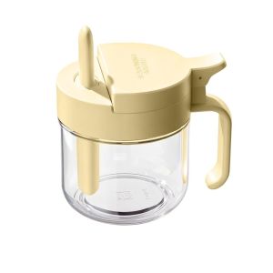 MILAN with Lid Glass Seasoning Jar With Spoon Leak-Proof Airtight Salt Organizer Easy To Clean 380ml Capacity Condiment Canister Kitchen