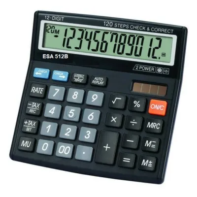 Promo Diskon Kalkulator Terlaris Merk Esa 12 Digit Angka Check Dan Correct /Citizen/MGM27