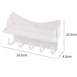 Bathroom Shelves with Hooks Multi-utility Non-Punching Hook Storage Rack Hair Accessories Storage
