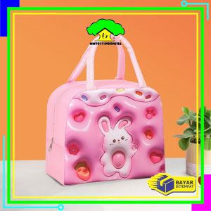 MI-T61 Tas Bekal Anak Karakter Animal 3D Lunch Bag Travel Cooler Bag Tempat Penyimpanan Makan Siang