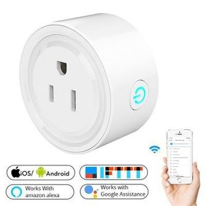 การควบคุมด้วยเสียงผ่าน Alexa / Google Home Smart Plug Tuya WiFi 16A สวิตช์ไร้สาย