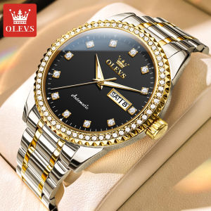 OLEVS watch for men genuine waterproof original brand mechanical movement business luxury diamond dial calendar luminous automatic mens watch