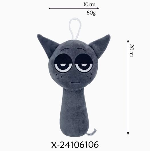 Incredibox-Style Pinki & Gray Plush Doll - Soft 20cm Game Character Stuffed Toy (Beatboxer Fan Gift)_voghion.com