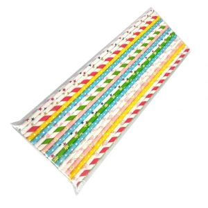 100pcs Disposable Eco-Friendly Straw Mix Colour/Colorful Paper Straw/Marshmallow Sticks