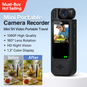 Portable Recorder With Screen Pocket Camera Hd 1080p Infrared Night Vision Camera Action Camera Mini Back Clip VLOG Camera 便携式记录仪 迷你vlog相机