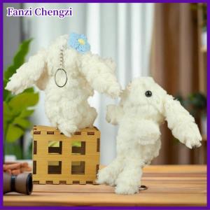 Fanzi 1 mảnh phim hoạt hình thỏ mềm nhồi bông Búp bê mặt Dây Chuyền Thỏ đồ chơi sang trọng móc khóa xe vòng ba lô túi trang trí quà tặng trẻ em