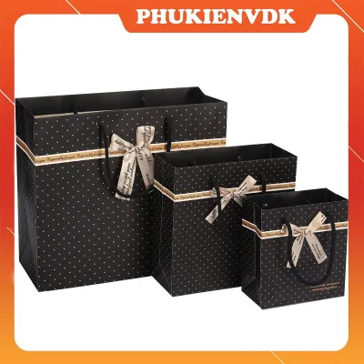 Túi Giấy Đựng Quà Túi Quà Tặng Chấm Bi Đen Cao Cấp
