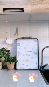 เขียงสแตนเลส เขียงครัวสองด้าน เขียงต้านเชื้อ แบคที่เรียและทนทาน เขียงสแตนเลส PP+ที่แข็งแกร่ง