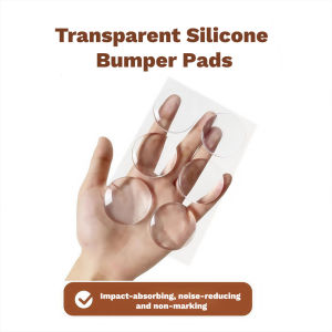 6pcs Silicone Door Stopper Stickers Handle Bumpers Adhesive Mute Anti-Shock Protect Pad Transparent Waterproof Door Stopper Pad