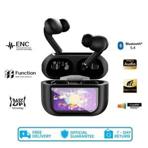 New Bluetooth 5.4 Wireless Earbuds with ANC LED Touch Screen Noise Reduction and 24H Battery Life