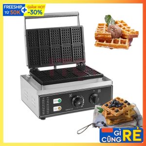 Máy làm bánh waffle tổ ong công nghiệp khuôn 10