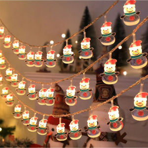 Battery Powered 1.5M Christmas LED String Lights 10LEDs Lighting With Home Snowmen Outdoor Colorful Operated Camping Light Santa Garden Decorations Tree Battery Warm Decor