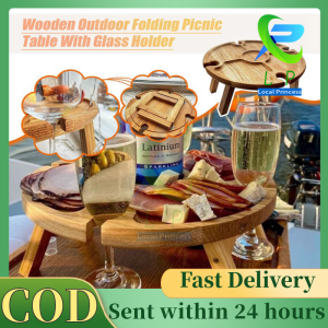 ▲ (in stock )Wooden Table Outdoor Folding Wine Tables Portable Picnic Beach Rack Party Racks