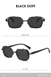 Grey Jack Kacamata Hitam Sunglasses Polarized Model Kotak Keren Unik Bahan Metal+TR 31892
