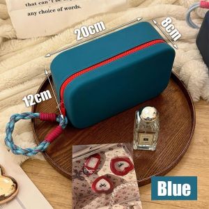 Pouch Silikon Make Up Travel Tas Kosmetik Silikon Tas Perlengkapan Mandi Travel Tahan Air Portabel Kapasitas Besar Tas Silikon Penyimpanan Desktop Perhiasan