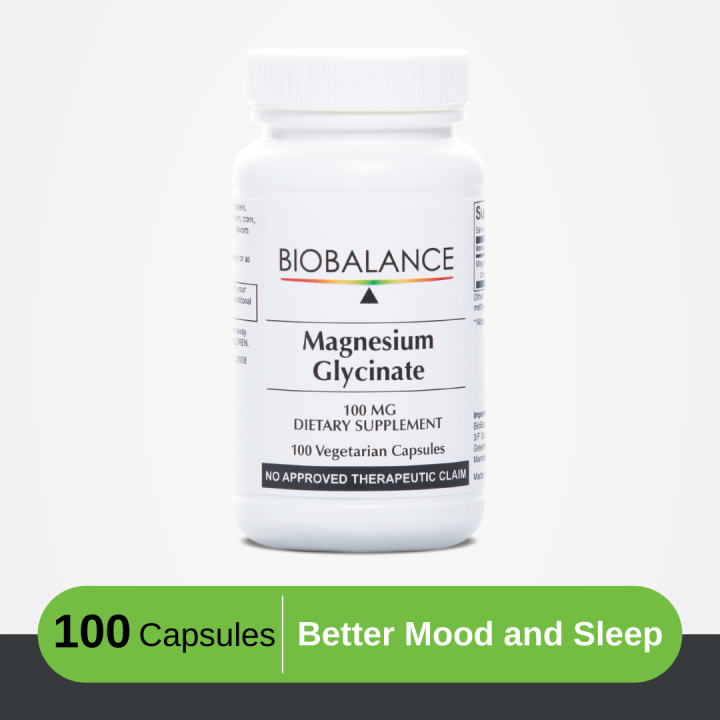 Magnesium Glycinate 100 mg 100 capsules per bottle. Easytoabsorb and