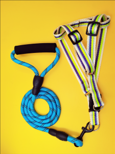 Pet Leash Dog Harness & Denim Leash for Small/Medium/Large/XL Dogs Pet Adjustable Leash Belt Traction