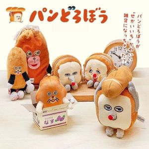 BEAUTYLADIES ญี่ปุ่น หนังสือภาพพวงกุญแจขโมยขนมปัง ตุ๊กตา ขนมปังฝรั่งเศส กระเป๋าหูฟังขโมยขนมปัง การ์ตูน คาวาอี้ กระเป๋าแบบมีเชือก จี้กระเป๋า