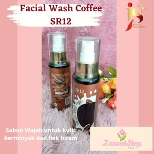 SR12 Facial Wash Coffee Untuk Kusam Flek Hitam Sabun Cair Pembersih Wajah Dengan Ekstrak Kopi Baik Digunakan Cewek Atau Cowok Remaja Hingga Dewasa Mencerahkan Bekas Jerawat Alami Ori Bpom