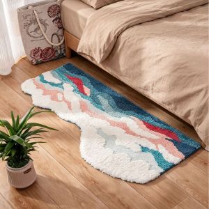 Dopamine Flower Design Kitchen Carpet Floor Mat Non-slip Thicken Absorbent Soft Cute Household Doormat Home