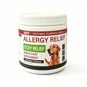 【SG Stock】 ZEZY Dog Skin Allergy Relief Soft Chews 120pcs Relieve Itching Scratching Skin Allergy Skin Allergy Relief Anti-Itch 300g