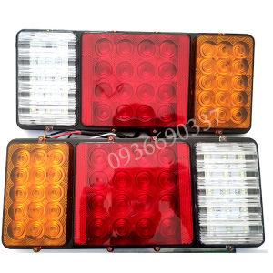 2 Đèn led hậu gắn xe tải 24VDC Chính hãng ShilidouĐèn lái sau đèn báo phanhxi nhanlùi chống nước IP66Dễ lắp đặtđộ bền cao L- R