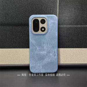 For OnePlus 15 Case Half Pack Phone Back Cover For OnePlus15 5G One Plus 15 Retro Fashion Denim Blue Fabric Bumper