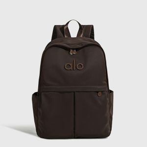 ALO Nylon Casual Backpack Large Capacity Lightweight School Daypack for Women