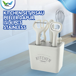 WARS Kitchen Set Pisau Peeler Dapur Isi 6 pcs Stainless