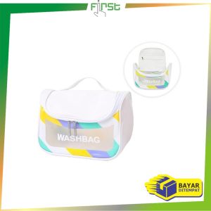 FH-T52 Tas Kosmetik Washbag Transparan Portable Multifungsi / Tas Make Up Transparan Waterproof