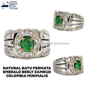 Natural Batu Permata Emerald Berly Zamrud Colombia Ce Minor EBZC15