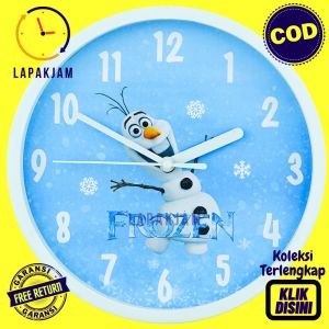 Jam Dinding Analog Dekorasi Rumah Anak Anak Murah Besar Frozen NN1515 Baby Olaf Lucu BestSeller