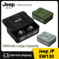 Jeep EW130 Wireless Earbuds Bluetooth 5.4 Headphones , 80 hours of Ultra-Long Battery Life  Bluetooth Earbuds, Deep Bass Gaming music Earphones with ENC Mic, Waterproof and sweatproof Wireless Headsets for Workout/Running. 