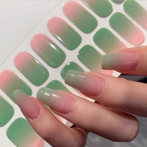 Gradient Color Nail Stickers Full Stickers Spring And Summer Nail Stickers Gentle Nail Art 渐变色美甲贴纸