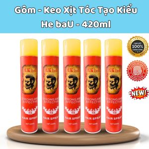 Gôm Keo Xịt Tóc He baU - 420ml Giữ Nếp Tóc Đỉnh Cao Hương Thơm Nam Tính Chính Hãng.