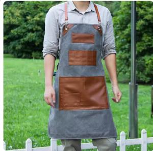 Fashion Canvas Kitchen Aprons For Woman Men Chef Work Apron For Grill Restaurant Bar Shop Cafes Beauty Nails Studios Uniform2026