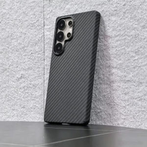 JLK Carbon Fiber Pattern for MagSafe Magnetic Charger Phone Case For Samsung Galaxy S22 S23 S24 S25 S26 Ultra Plus A15 55 16 56 17 57 Note 20 10 Back Cover