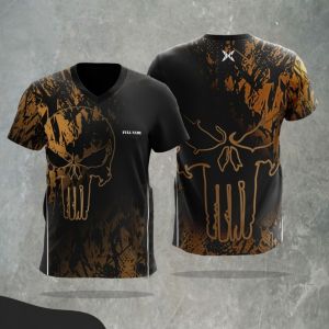 2025 Summer Mens 3D Printed Scratched Punisher T-shirt Street Childrens Sports Casual Large Top  Fashion Men T shirt Clothing